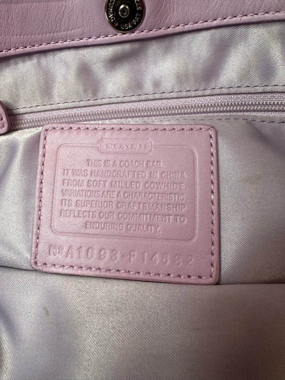 Coach Purple Lilac Leather Penelope Shoulder Bag Purse Style - Picture 4 of 17